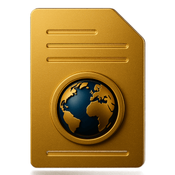 Złota ikona danych firmowych Big Bit strony internetowe